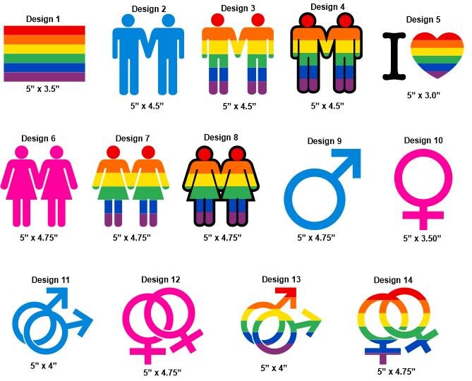 Vinyl Decal Lesbian Gay Bisexual Transgender Lgbt