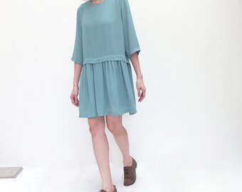 aquamarine layered babydoll dress