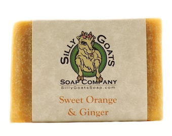 Orange soap, Citrus Soap, Orange Bar Soap, Orange Hand Soap, Orange Soap Bar, Orange Ginger Goat Milk Soap