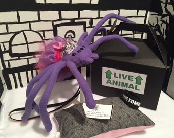 Custom handmade plush spider pets!