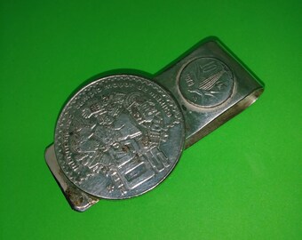 Vintage Silver Money Clip From Mexico