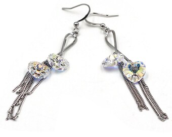 Elegant fashion heartbeat earrings