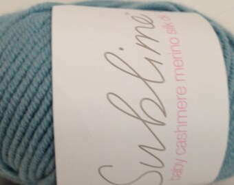 Sublime Baby Cashmere Merino Silk Yarn, Color-Splash #124; Blend-wool, silk, & cashmere; Weight-DK