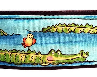 Cruising Alligators or Crocodiles Martingale Collar-