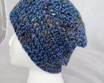 Beanie, Blue beanie hat, Blue crochet hat, crochet hat, winter crochet hat, winter hat, blue winter hat, gift for under 10, handmade