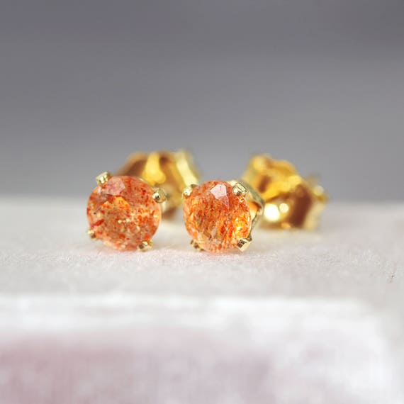 Sunstone Earrings - Earrings For Good Luck & Travel
