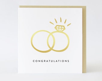 Engagement or Wedding card // Gold foil card TPRC101