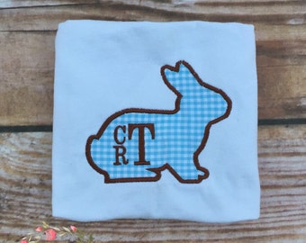 Boys Easter Bunny Shirt, boys easter shirt, monogram easter shirt, embroidered, personalized, easter, boys easter