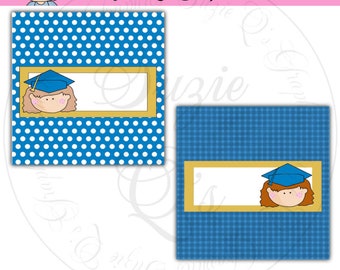 Girl Graduate Candy Bar Wrappers - Digital Printable - Immediate Download