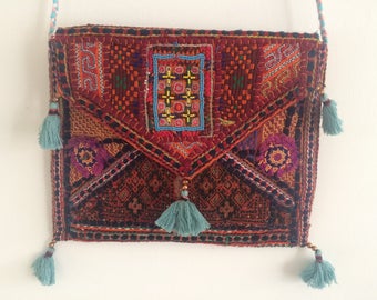 Beautiful vintage Rajasthani clutch, cross body bag, iPad case