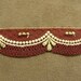 lace 2.5 cm - red gold and beige