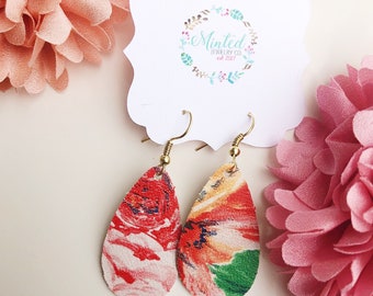 Mini Leather Earrings