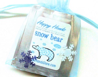 Hand Cream Sampler - WINTER 8 Scent Set HAPPY HANDS Scented Shea Butter Hand Cream Knitters - Trial Size Stocking Stuffer Party Favors