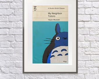 My Neighbor Totoro as a Vintage Penguin Cover: Print, Art, Poster, Studio Ghibli