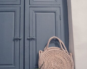 Straw Bag - Round Straw Bag - Straw Handbag - Sisal Bag - Sisal Market Bag - Crochet Bag - Beach Bag - Boho Bag - Hello Regly Nina Bag
