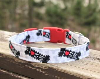 Heart Dog Collar, Love Dog Collar, Bone Dog Collar, I Love My Dog Collar, Red Dog Collar, Black Dog Collar, Boy Dog Collar, Girl Dog Collar