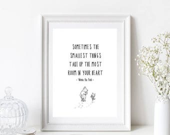 Winnie the Pooh Quote/Nursery Print