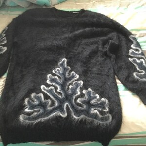 Beautiful Black Angora Fluffy Sweater