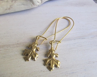 Oak leaf earrings
