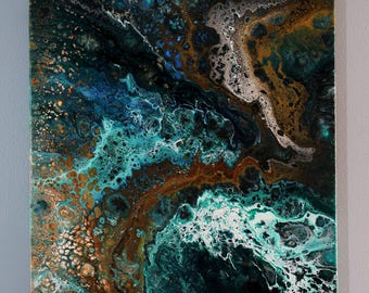 Touch the Earth- Acrylic pour