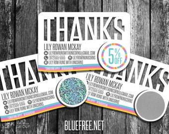 Thank You Cut Out Scratch Off Discount Cards! Free Leggings! - SC_73