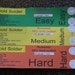 Solid 14K gold solder wire Easy Medium Hard Density .071 DWT per inch 22 Gauge ( one Inch each )