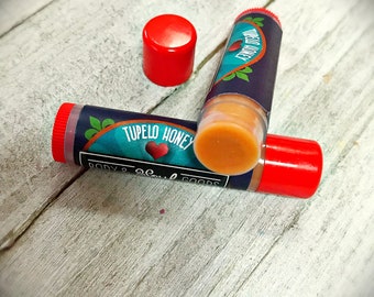 Tupelo Honey Lip Balm - Honey Flavored Lip Balm - Gold Tinted Lip Balm - Bronze Tint Lip Butter - Honey Chapstick - Summer Lip Care