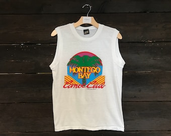 Vintage 80s Montego Bay Canoe Club Tank Top