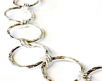 Hammered Texture Chain Necklace