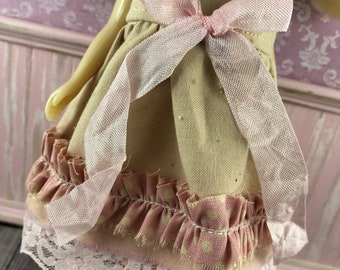Blythe Dress - Tea Stain with Pink Spot