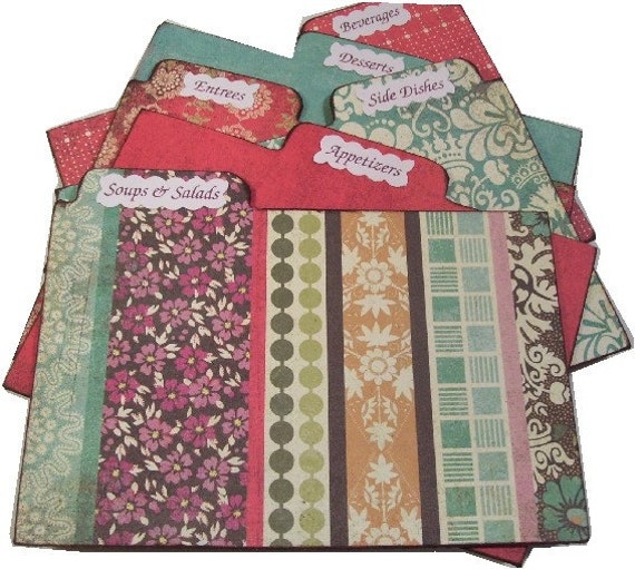 Recipe Tab Dividers To Coordinate with My Recipe BoxesSTURDY