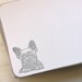 vintage inspired flat note cards and envelopes, french bulldog, set of 10, a2, stationery set
