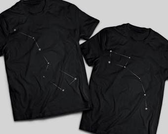 Big Dipper & Little Dipper - Matching Couples Shirts - Matching Shirts - Astronomy Shirts - Anniversary Gift - Wedding Gift - Constellations
