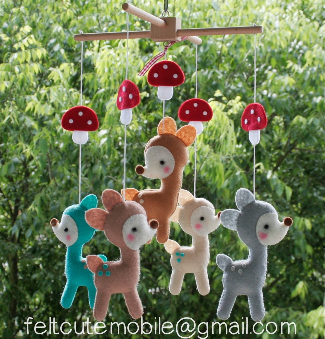 Baby Felt Mobile Felt Crib Mobile Custom Mobile Bambi Mobile