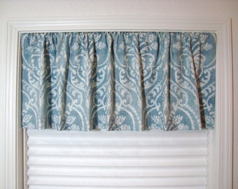 Swavelle Damask Valance Kitchen Curtain Kitchen Valance Modern Valance 50x12 50x14 50x16 50x18