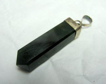 29 Carats Beautiful Nephrite Jade Pendant , Nephrite Jade Necklace , Nephrite Jade Jewelry Size 34*7mm