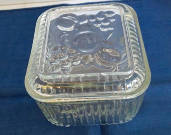 Glass Covered Refrigerator Dish