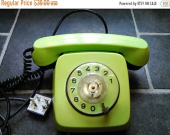 telephone with pullover, old Bulgarian phone, green telephone, produced in Bulgaria, 1988, telephone, telecommunication, Bulgarian style.
