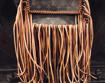 Authentic Louis Vuitton Fringed Crossbody Bag