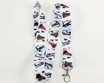 Jordan Shoemoji lanyard/keychain-- lanyard necklace-- key fob-- lanyard for keys or lanyard for id badges. Great for sneakerheads.