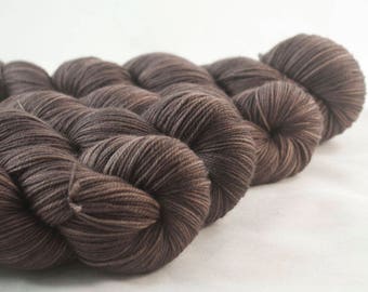 Hand Dyed Aussie Sock Yarn Brown