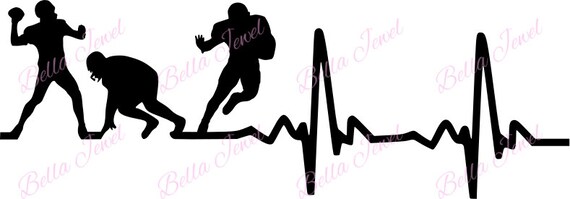 Download Football SVG Football player svg heartbeat svg my heart