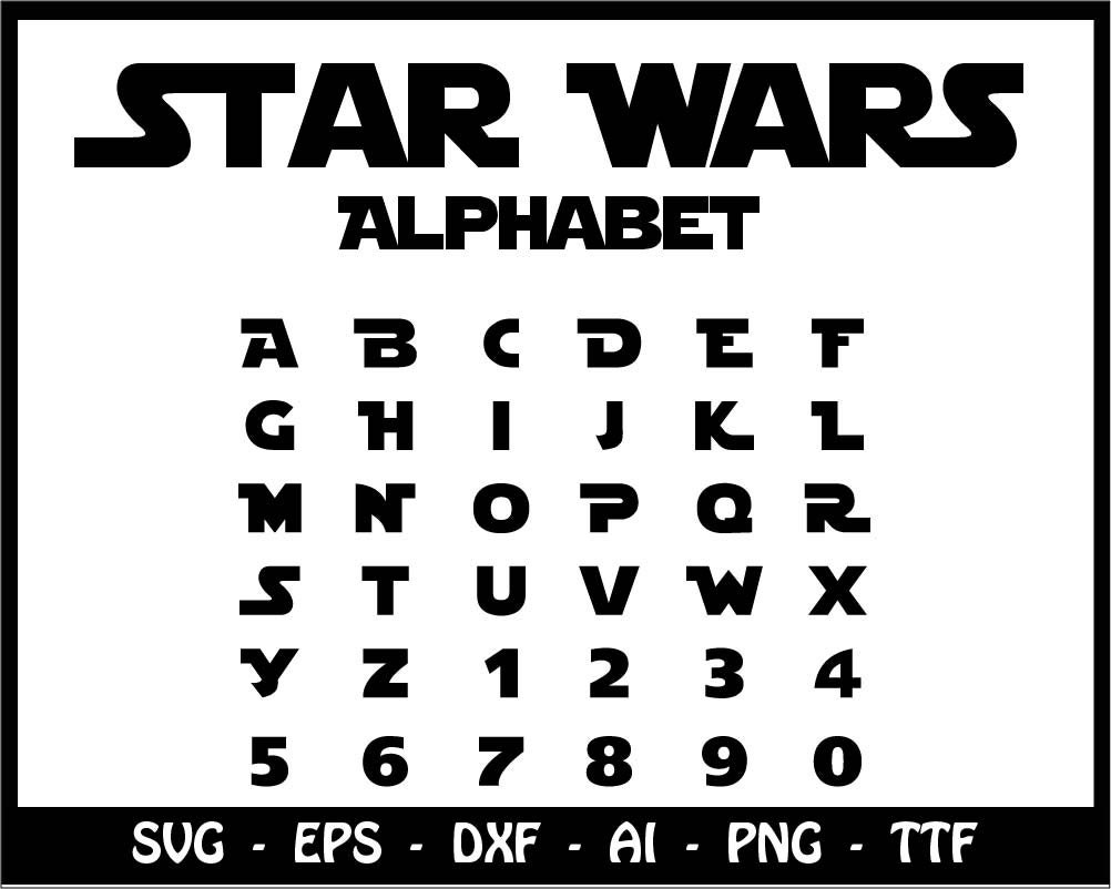 Star Wars Letters Svg IMAGESEE