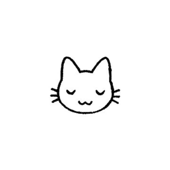 Cute Mini Kawaii Japanese cat kitty rubber stamp