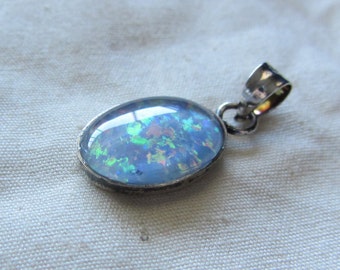 Sterling Silver Opal Triplet Pendant