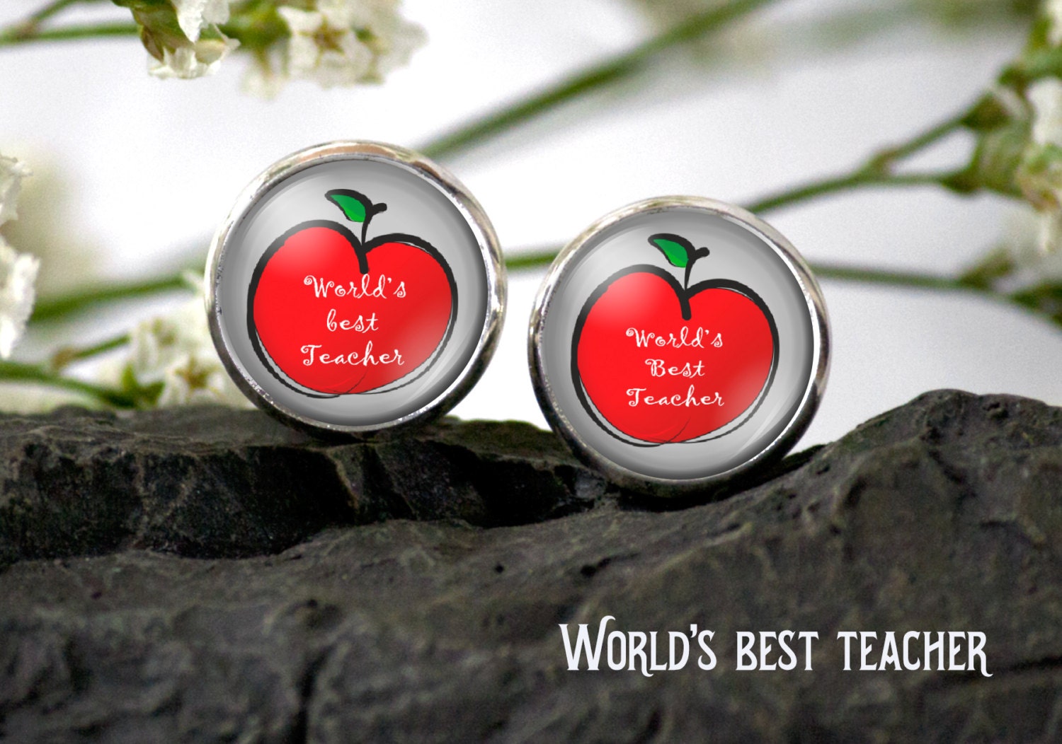 World's best teacher Earring teacher gift Stud Earrings