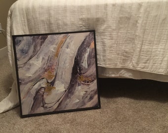 Abstract Framed Canvas Painting