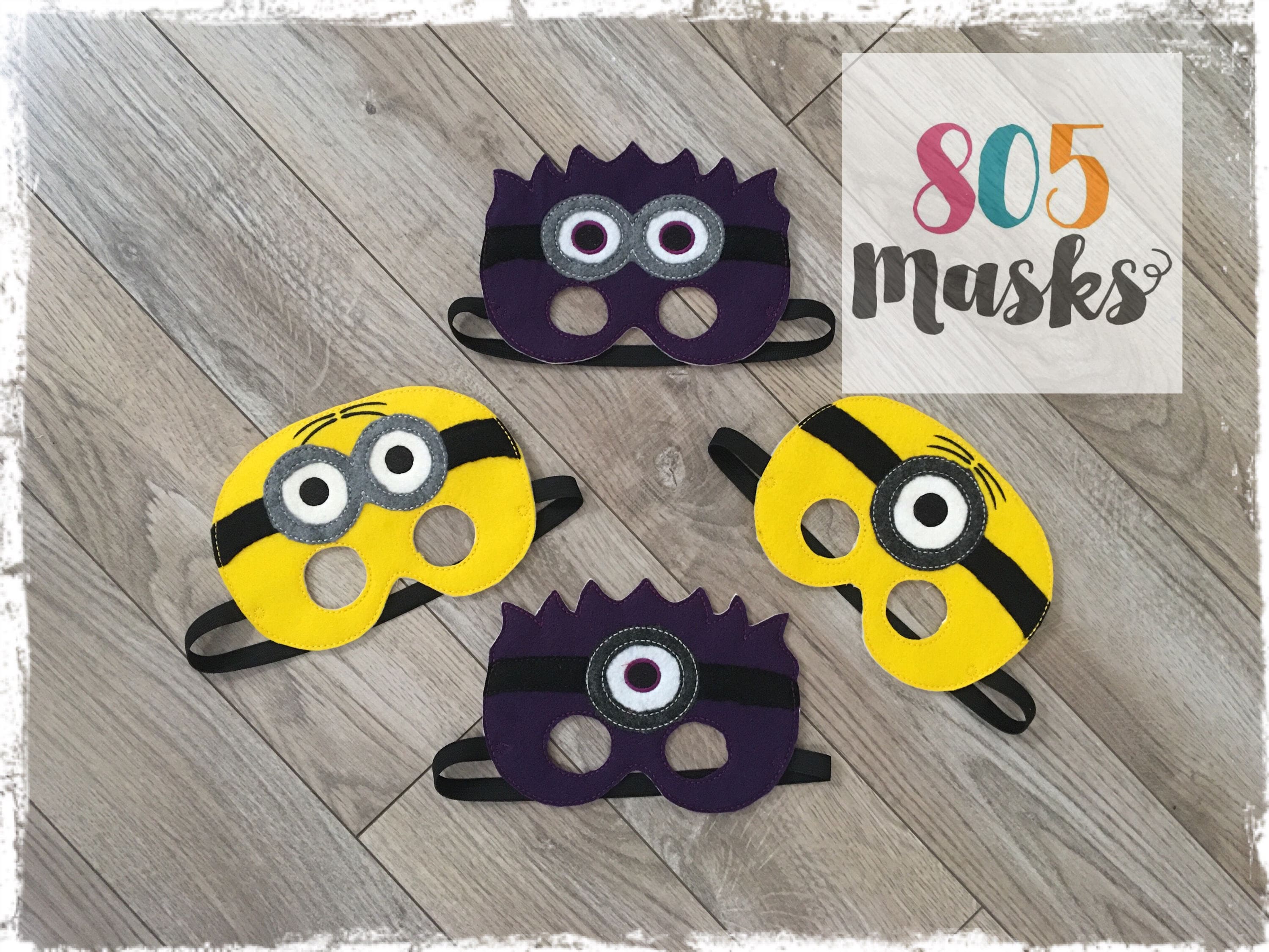 Minion Inspired Masks Minions Costume Kids Masks Kids