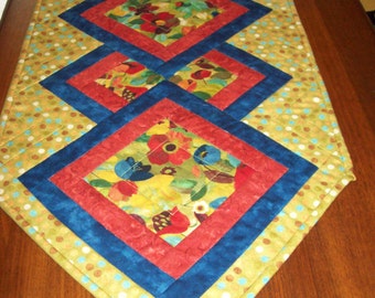 Spring floral table runner