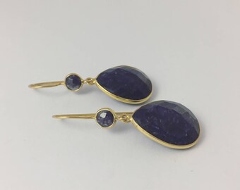 Golden Sodalite Earrings